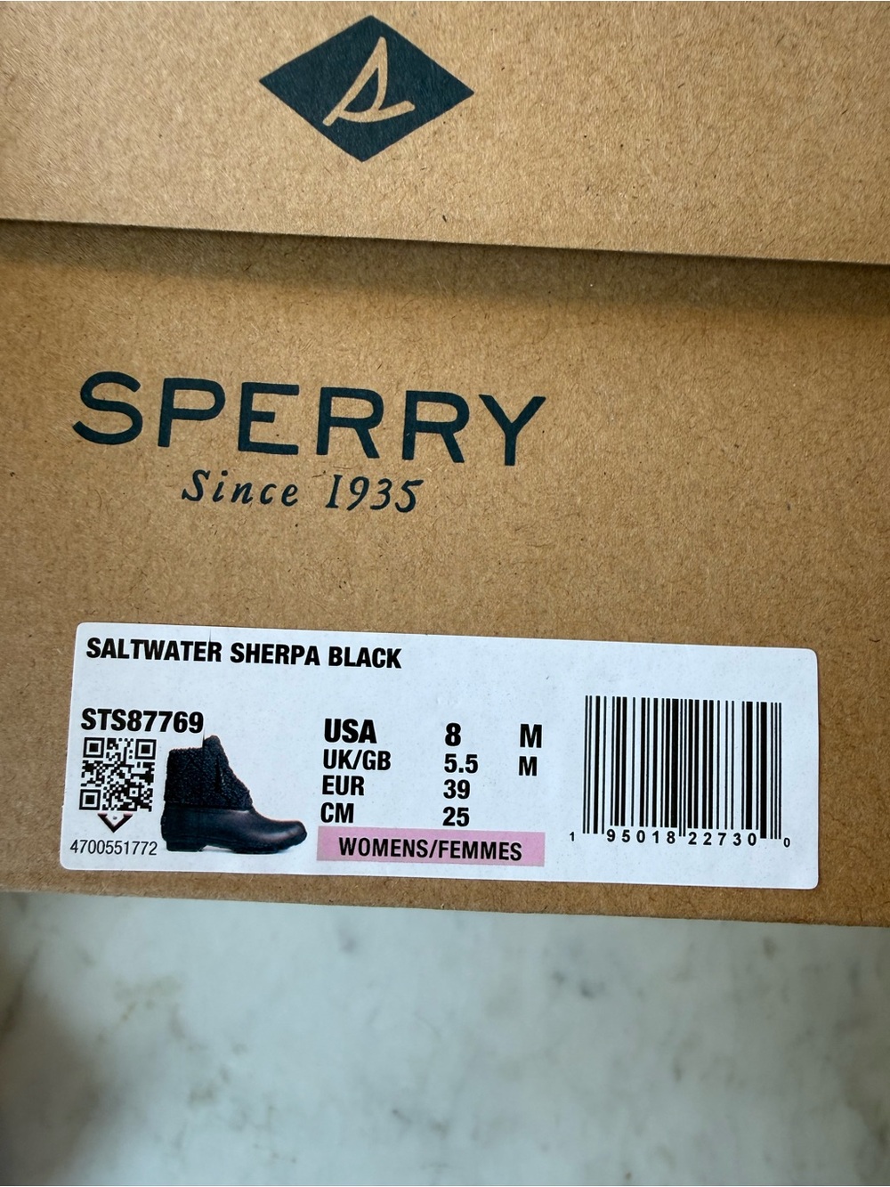 Sperry Women's Black Sherpa-Trim Waterproof Boot - Picture 7 of 7
